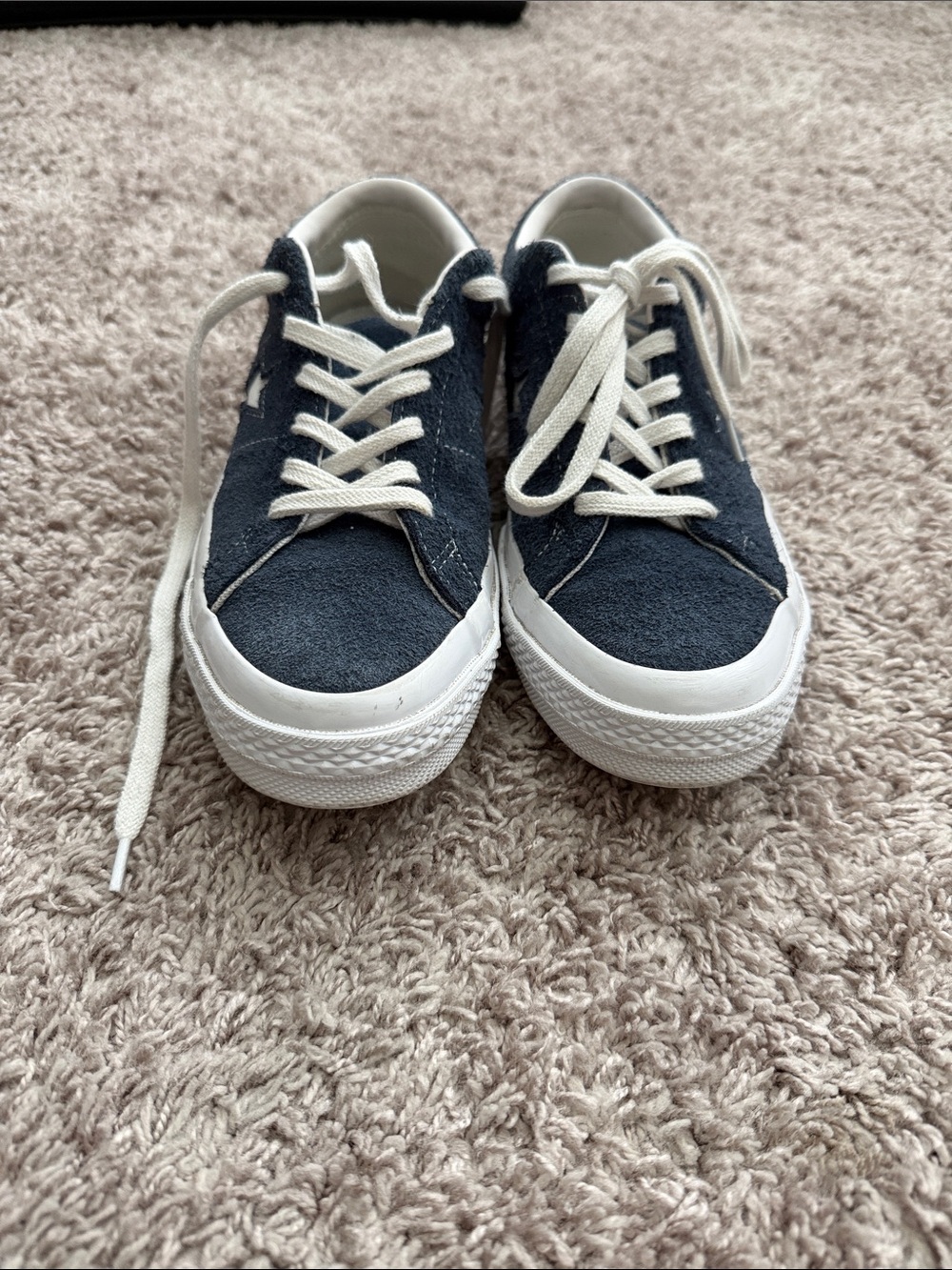 Converse One Stars blue suede